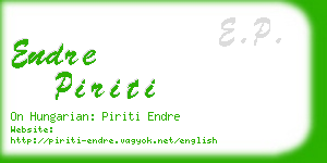 endre piriti business card